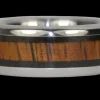 African Blackwood and Koa Hawaii Titanium Ring