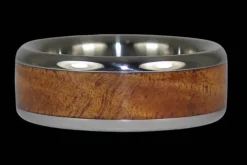 African Blackwood and Koa Hawaii Titanium Ring