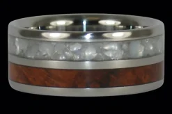 Amboina Wood Titanium Ring Band