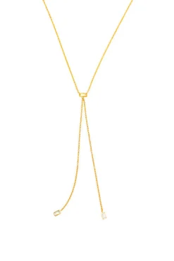 Baguette Diamond Lariat Necklace