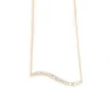 Bermuda Wavy Diamond Bar Necklace Rose Gold