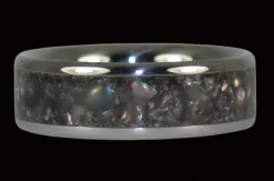 Black Pearl Titanium Ring