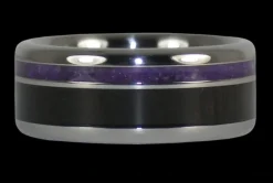 Blue Opal and Hawaiian Koa Titanium Ring