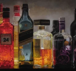 Bottles Illuminating the Night