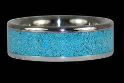 Bye Bye Blue Sky Turquoise Titanium Ring