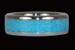 Bye Bye Blue Sky Turquoise Titanium Ring