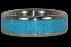 Bye Bye Blue Sky Turquoise Titanium Ring