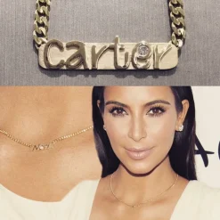 Custom Nameplate Gold Necklace