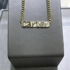Custom Nameplate Gold Necklace