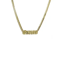 Custom Nameplate Gold Necklace