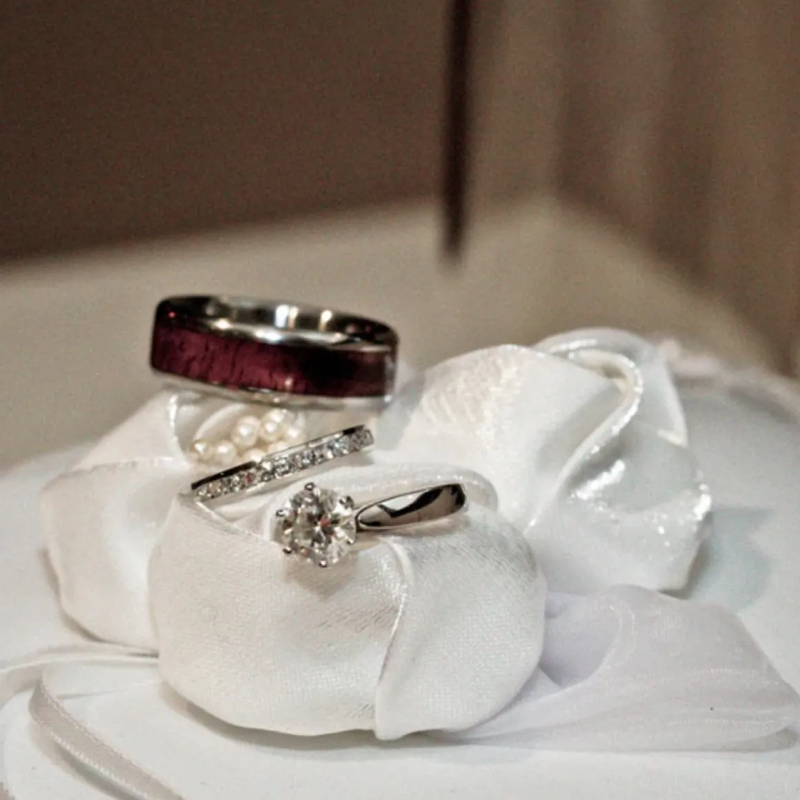 Dark Tiger Koa Wood Hawaii Titanium Ring