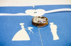 Dark Tiger Koa Wood Hawaii Titanium Ring