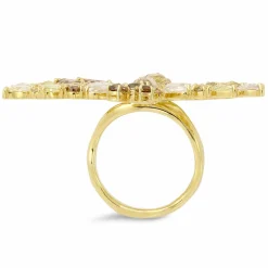 Diamond Dragonfly Cocktail Ring