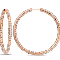Diamond Hoop Earrings