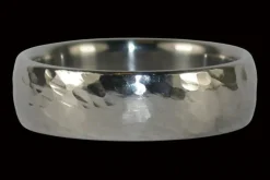 Hammered Titanium Ring Band