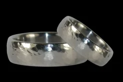 Hammered Titanium Ring Band