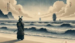 Japanese Samurai On The Coast