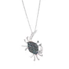 14k Crab Pendant with 18 Blue Diamonds