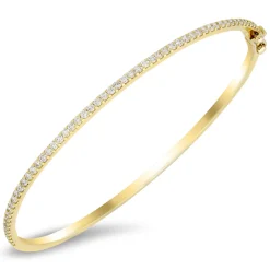 18K gold bangle with 0.83 CT diamonds