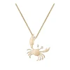 14k 22mm Crab Pendant with 2 Diamonds
