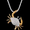 14k 28mm Crab Pendant with 30 Diamonds