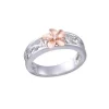 14k 8mm "HANG 5" Plumeria Ring with 0.02 carats diamond