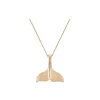 14k 16mm Whale Saw Tail Pendant