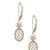 14k "Pineapple" Earrings with 44 Yellow Sapphires