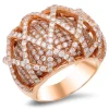 18K rose gold ring with 4.57 CT diamonds