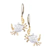 14k 2/tone Crab Earrings with 22 Diamonds