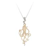 14k 2/tone Octopus Pendant with 6 Diamonds