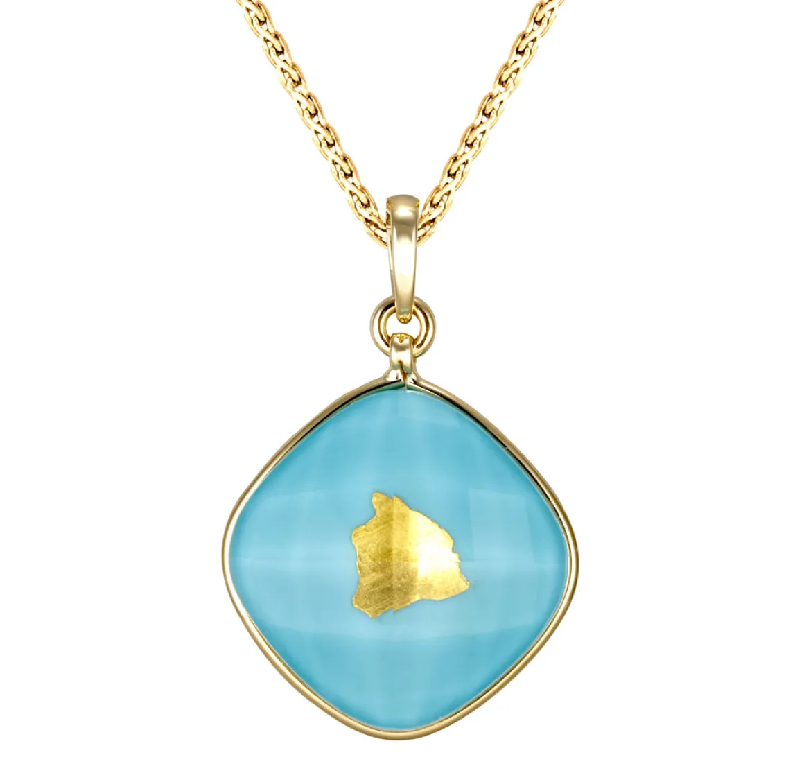 18k Treasure Island Hawaiian Island Small Pendant