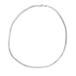 14K White Gold Curb Chain