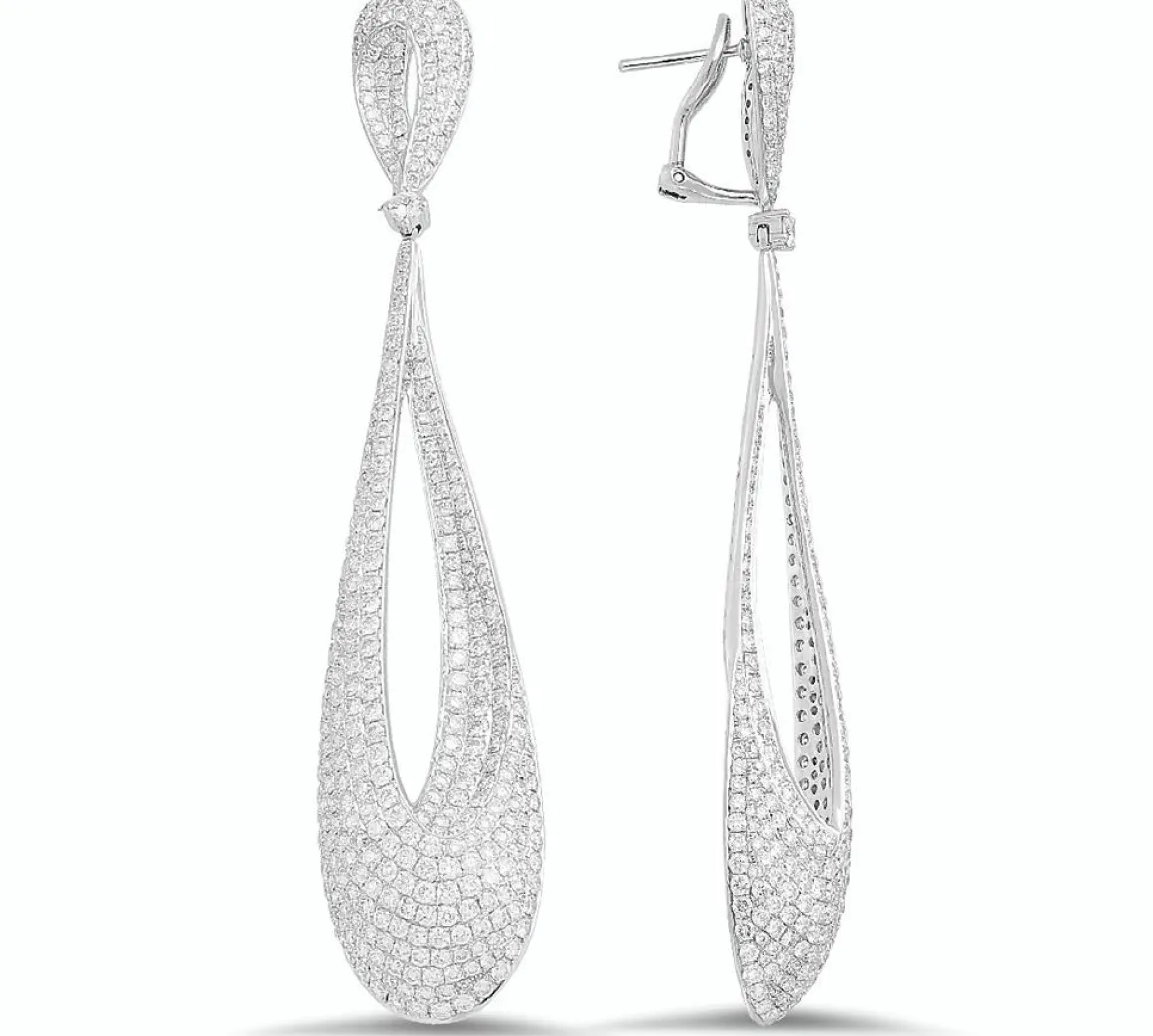 18K white gold earrings with 8.99 CT diamonds