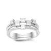 18K white gold 3pcs ring with 0.60 CT diamonds