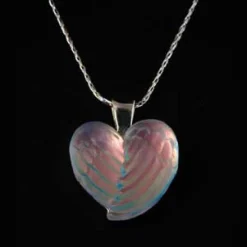 14K Yellow Gold Large Wing Heart Pendant