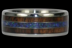Kahuna Opal Koa Titanium Ring