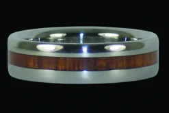 Koa Wood Titanium Ring