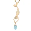 14ky "Diving" Mermaid Pendant with Apatite
