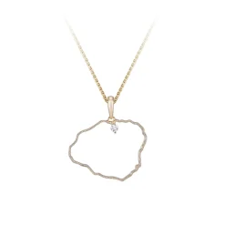 14ky "Kauai" Pendant with .03ct Diamond (for HANALEI)