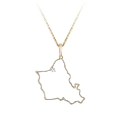 14ky "Oahu" Pendant with .03ct Diamond (for HALEIWA)