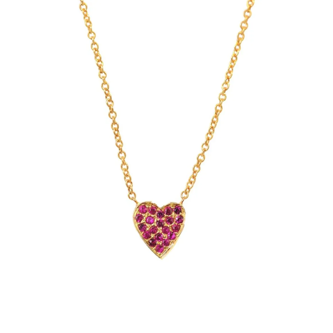 LOVE FOR LAHAINA Ruby Heart Necklace