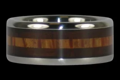 Milo Wood and Coconut Palm Titanium Ring