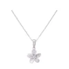 8mm 14k Plumeria Pendant with 0.02 carats diamond