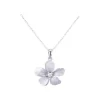 11mm 14k Plumeria Pendant with 0.02 carats diamond