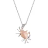 25mm 14k 2/tone Crab Pendant with 2 Diamonds