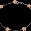7mm 14k 2/tone Plumeria Bracelet with 14 diamonds