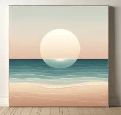 Modern Sunset Coast Below