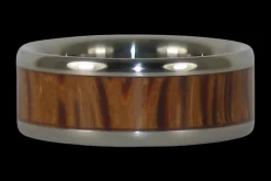 Palm Wood Titanium Ring