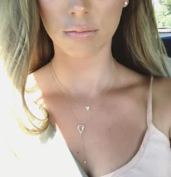 Pavè Diamond Heart Necklace